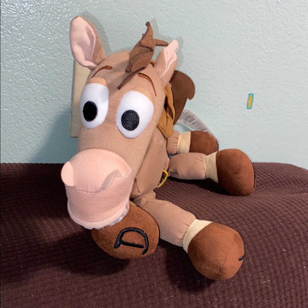 Disney Brown and Tan Stuffed Animal Plush - Bullseye from Disney’s Toy Story